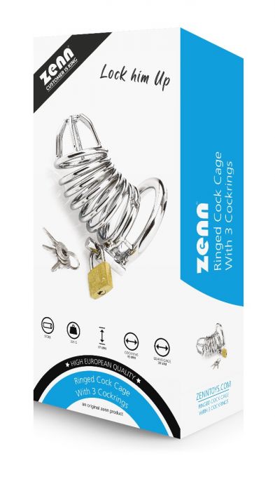 GABBIA PENE IN ACCIAIO CROMATO ZENN